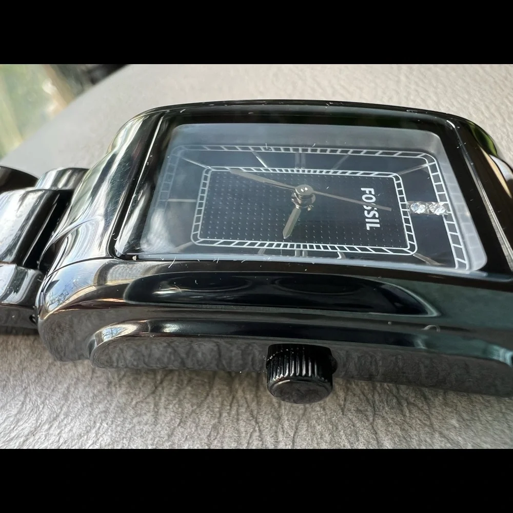 Fossil Ce-1032 251011 Black Stainless Steel Analog Dial Quartz Wrist Watch - Picture 5 of 10